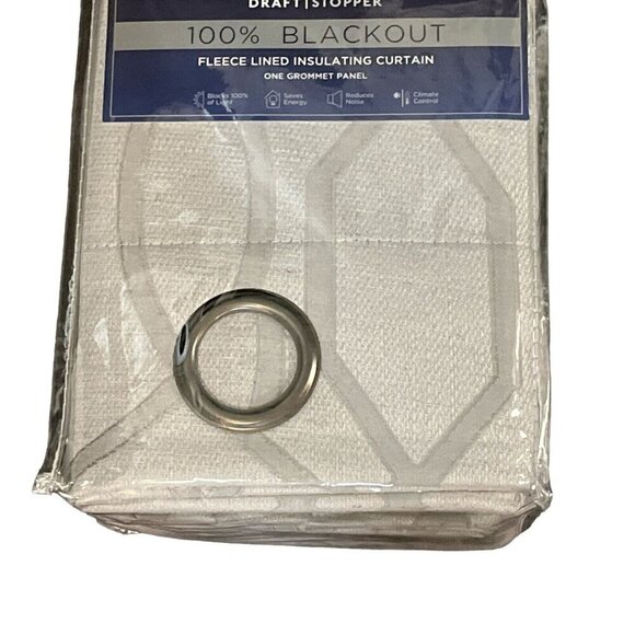 Eclispe Absolute Zero Fleece Lined Ambiance Lattice One Grommet Panel Light Gray - Picture 4 of 6